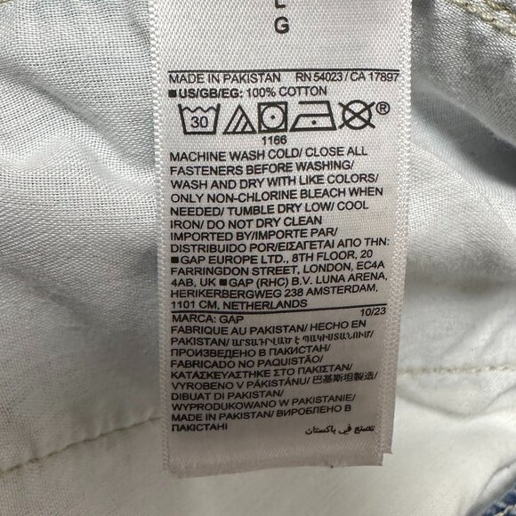 Gap Denim High Rise Wide-Leg Pull-On Light Wash Jeans Large Spring 2024 - Picture 10 of 10